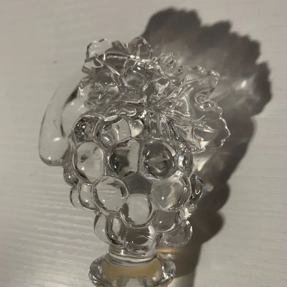 Vintage MIKASA Crystal Glass Wine Bottle Stopper Grape Cluster 6